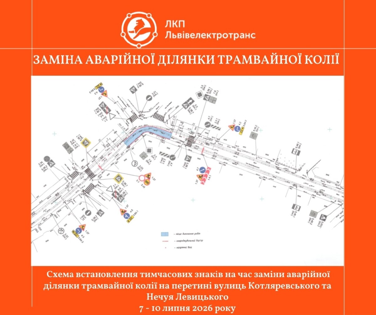 Схема організації руху та об’їзду під час ремонту